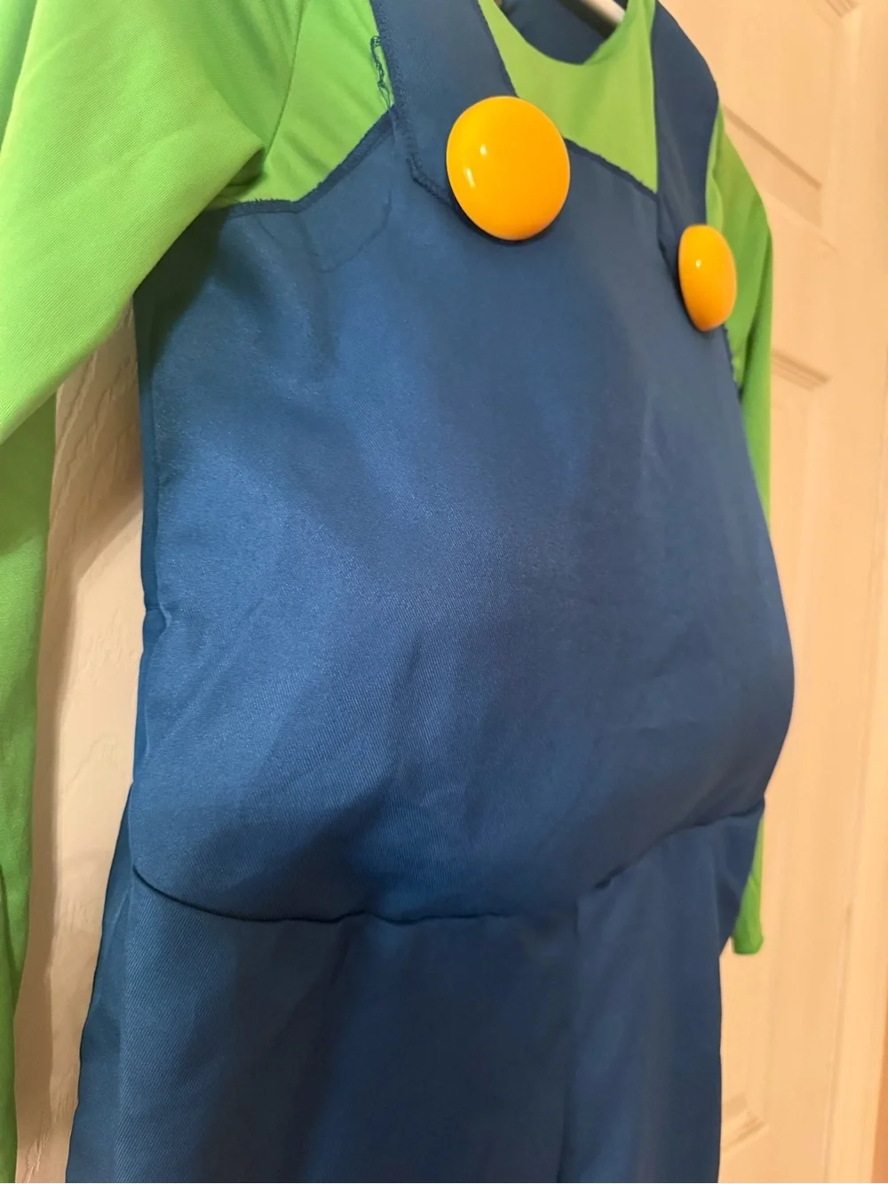 Nintendo Luigi Kids Super Mario Costume - Green & Blue Padded Belly
